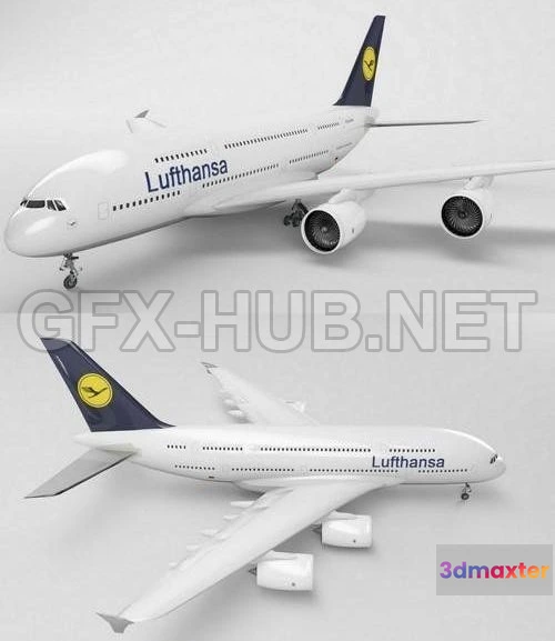 1186412 - PBR Game 3D Model - Lufthansa A380