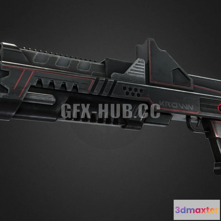 1186432 - PBR Game 3D Model - M.A.C.U.L.A SCIFI WEAPON HQ