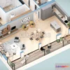 1186448 - PBR Game 3D Model - M17 Apartment VR 3D Plan Isometric View
