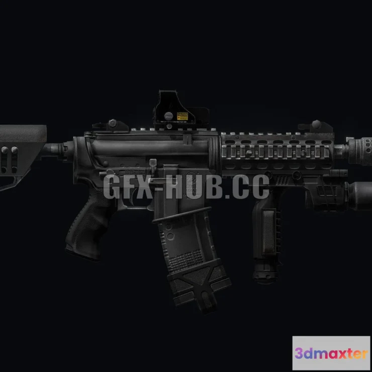 1186502 - PBR Game 3D Model - M4 FBX