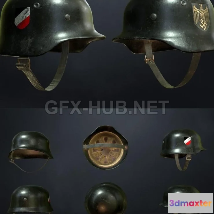 1186508 - PBR Game 3D Model - M40 Stahlhelm