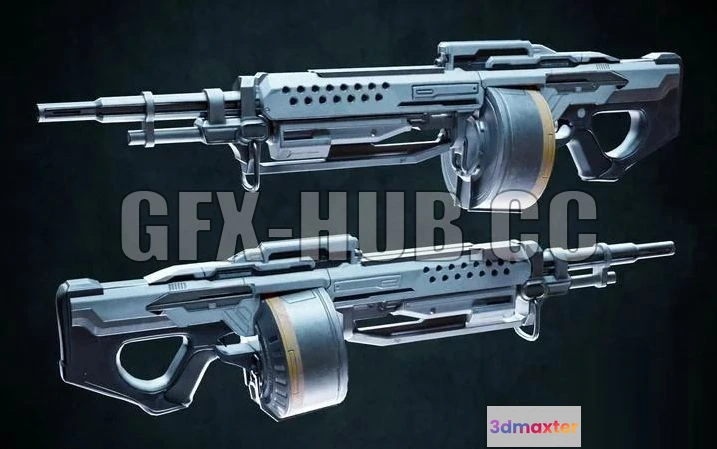 1186530 - PBR Game 3D Model - m739 SAW Machinegun