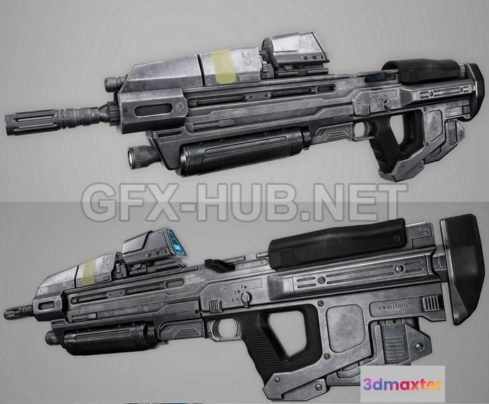 1186532 - PBR Game 3D Model - MA40 Assault Rifle