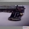 1186548 - PBR Game 3D Model - Machinegun post-apocalypse turret Maxim