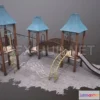 1186560 - PBR Game 3D Model - Madison Square Park Playground