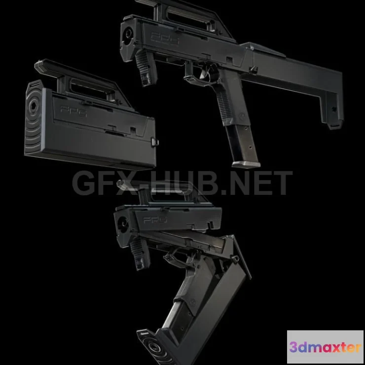 1186568 - PBR Game 3D Model - Magpul FMG-9 PBR