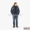 1186626 - PBR Game 3D Model - Man in a winter jacket pilot