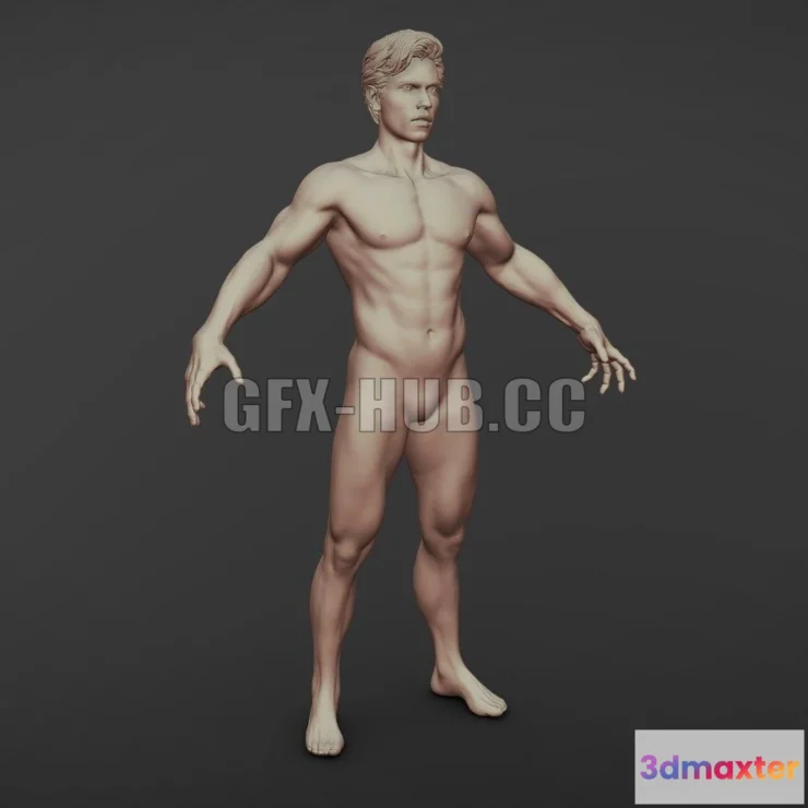 1186646 - PBR Game 3D Model - Man Realistic Sculpt