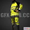 1186668 - PBR Game 3D Model - Man Worker Safety 017