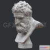 1186682 - PBR Game 3D Model - Marble Bust Farnese Hercules