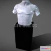 1186684 - PBR Game 3D Model - Marble Male Torso Statue