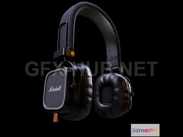 1186706 - PBR Game 3D Model - Marshall Headphone