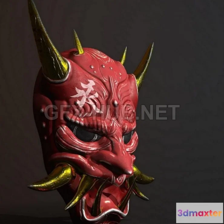 1186718 - PBR Game 3D Model - Mask Oni PBR