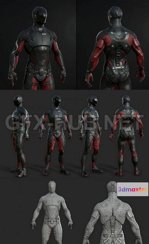 1186722 - PBR Game 3D Model - MASS EFFECT - PATHFINDER SUIT