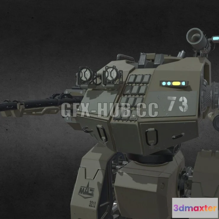 1186772 - PBR Game 3D Model - Mech PVO