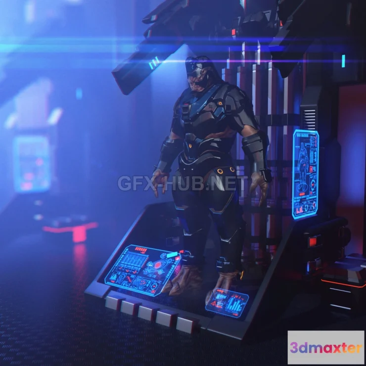 1186786 - PBR Game 3D Model - Mechanical Monster