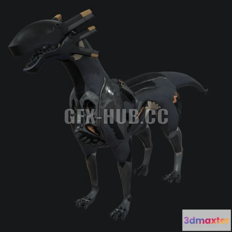 1186792 - PBR Game 3D Model - Mechdragon III