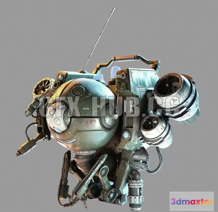 1186794 - PBR Game 3D Model - MedBot - Game Ready