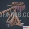 1186816 - PBR Game 3D Model - Medieval Ballista