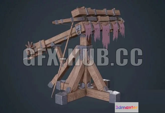 1186816 - PBR Game 3D Model - Medieval Ballista