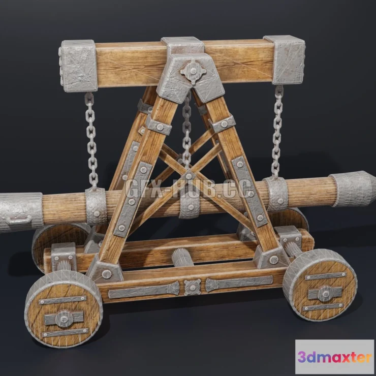 1186818 - PBR Game 3D Model - Medieval Baterry Ram