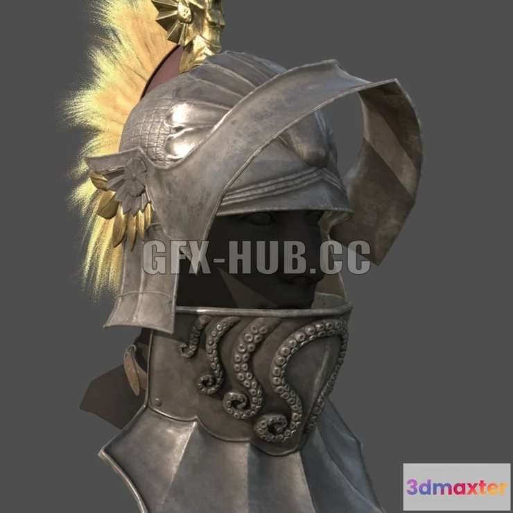 1186832 - PBR Game 3D Model - Medieval Helmet
