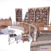 1186836 - PBR Game 3D Model - Medieval Library Model Pack low-poly