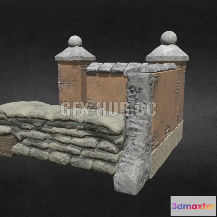 1186840 - PBR Game 3D Model - Medieval Ruin 01 SP5