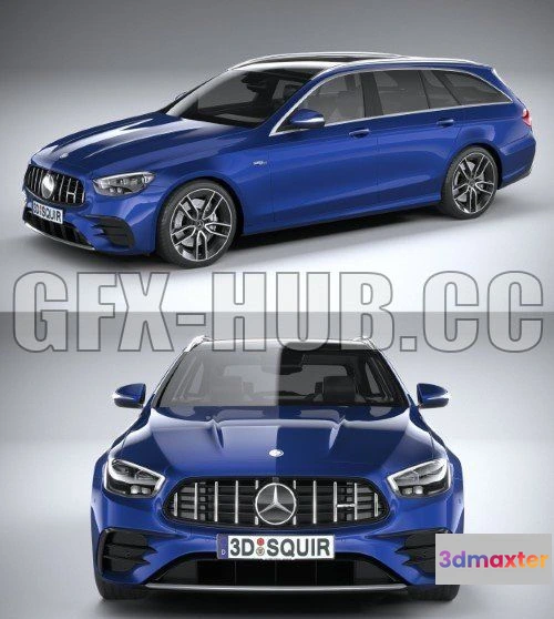 1186884 - PBR Game 3D Model - Mercedes E53 AMG Estate 2021