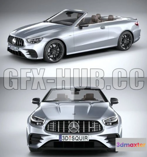 1186886 - PBR Game 3D Model - Mercedes E53 Cabrio AMG 2021