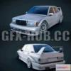 1186890 - PBR Game 3D Model - Mercedes-Benz 190E