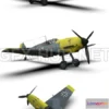 1186910 - PBR Game 3D Model - Messerschmitt Bf 109 German ww2 Fighter VR AR low-poly
