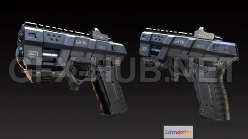1186914 - PBR Game 3D Model - Meta Pulse Pistol PBR