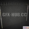 1186924 - PBR Game 3D Model - Metal fence with wire