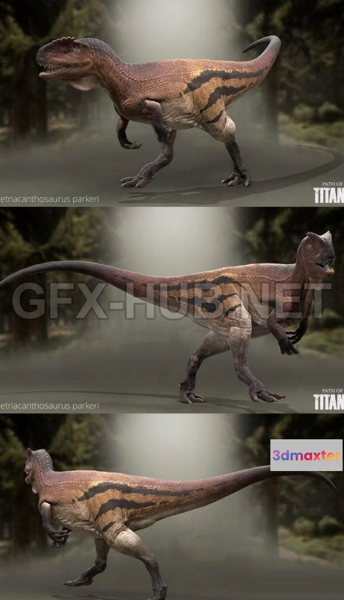 1186936 - PBR Game 3D Model - Metriacanthosaurus parkeri