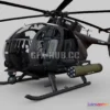 1186946 - PBR Game 3D Model - MH-6 Little Bird Helicopter