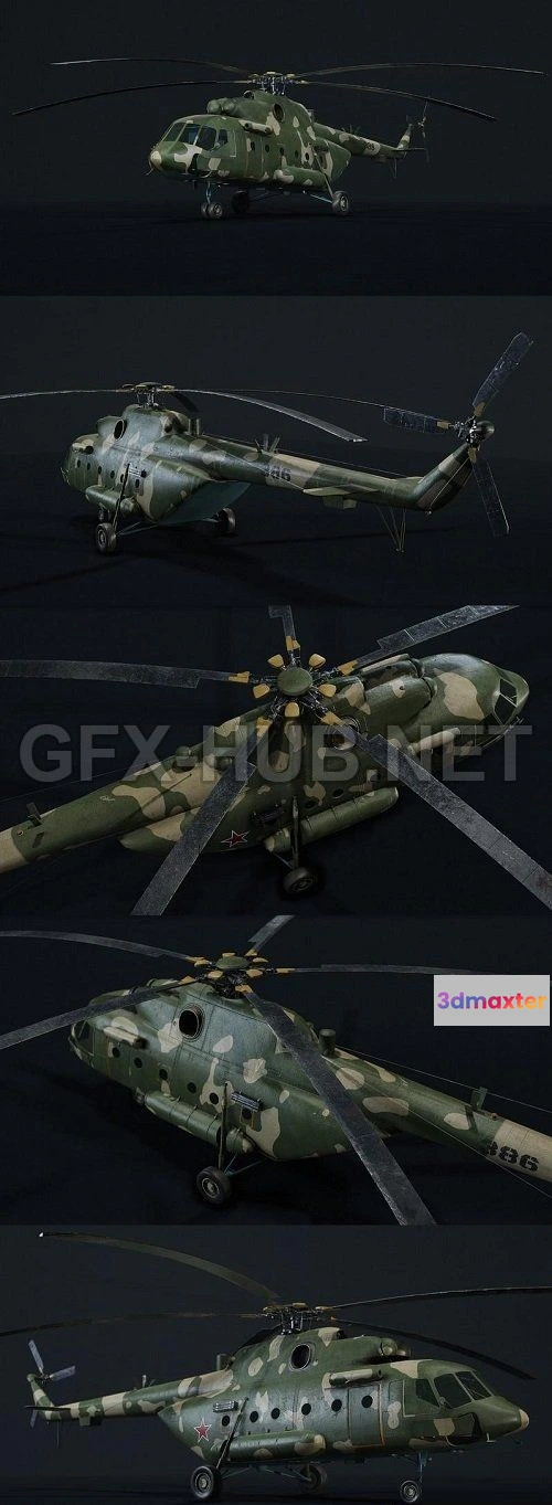 1186952 - PBR Game 3D Model - Mi-17V-5 Military
