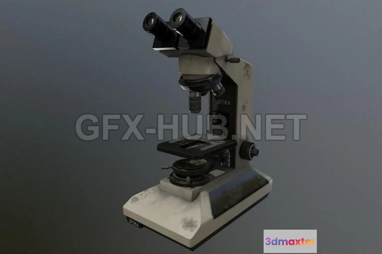 1186970 - PBR Game 3D Model - Microscope old PBR