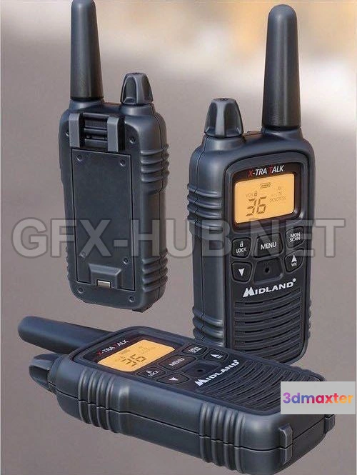 1186978 - PBR Game 3D Model - Midland X-tra Talk hand radio