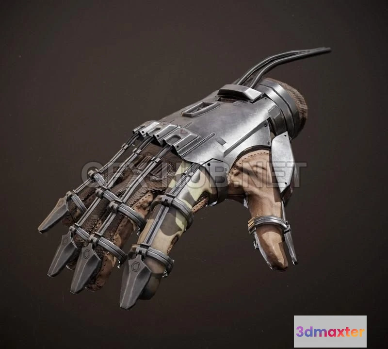 1187024 - PBR Game 3D Model - Military exoskeleton glove