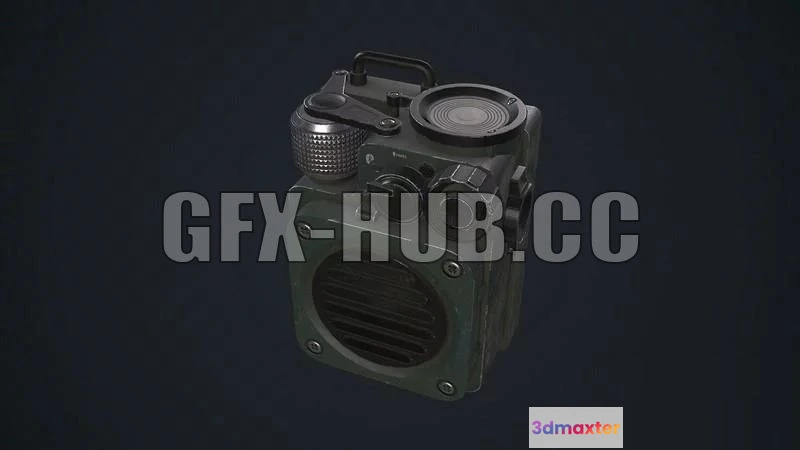 1187030 - PBR Game 3D Model - MILITARY GRADE SPEKAER GAME READY ASSET