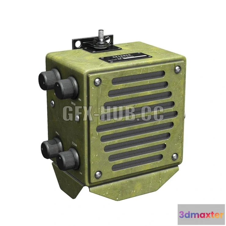 1187050 - PBR Game 3D Model - Military Speaker-Freepoly