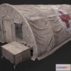 1187058 - PBR Game 3D Model - Military tent asset