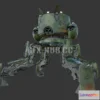 1187066 - PBR Game 3D Model - Military Walker