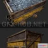 1187074 - PBR Game 3D Model - Mine Cart 02 PBR