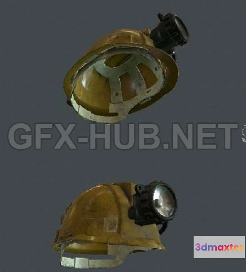 1187080 - PBR Game 3D Model - Miners Helmet