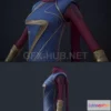 1187104 - PBR Game 3D Model - Miss Marvel Outfit