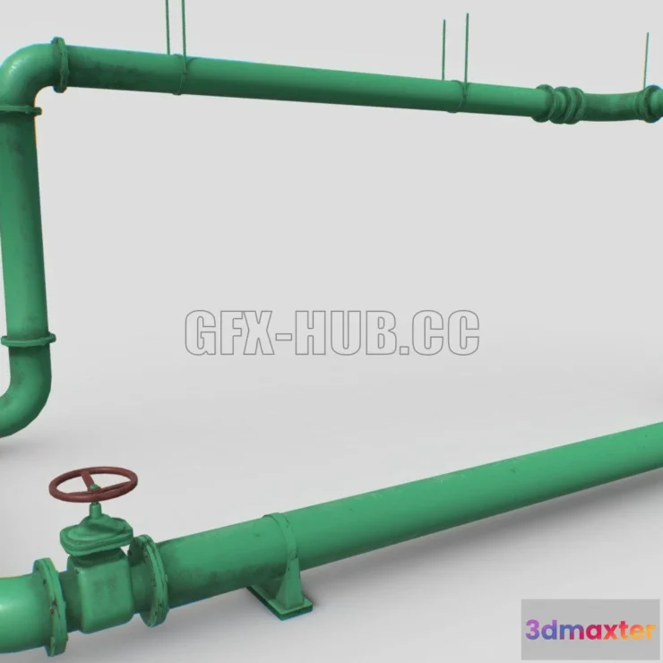 1187152 - PBR Game 3D Model - Modular pipes pack 3