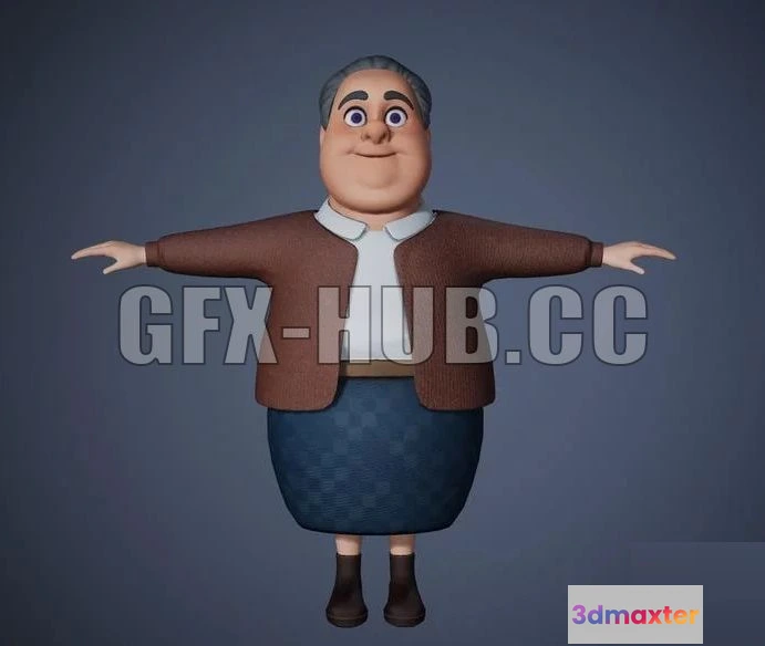 1187162 - PBR Game 3D Model - MOM - Character