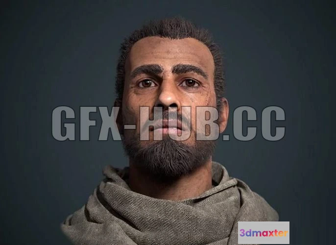 1187168 - PBR Game 3D Model - Monk Fighter